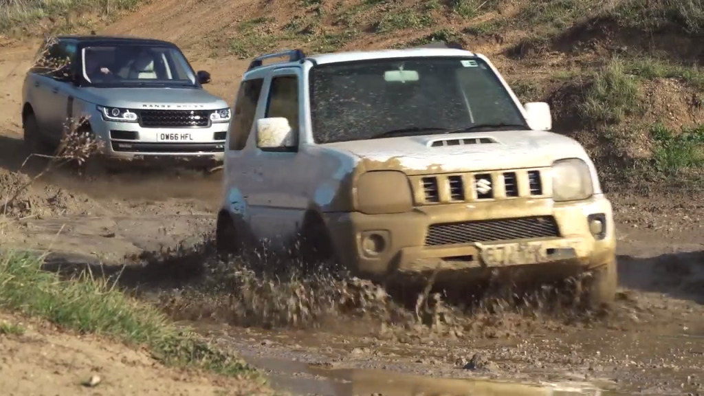 Range Rover proti Suzuki Jimny.