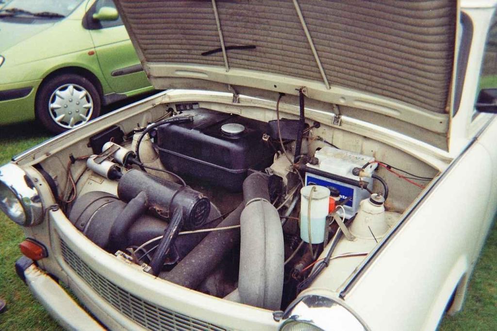 Dvoutaktní motor trabantu.