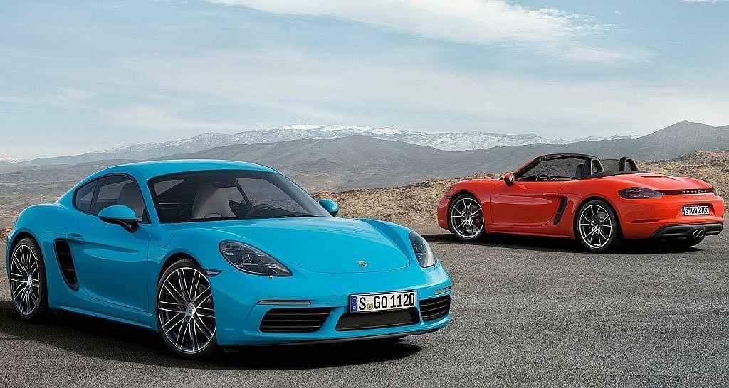 Porsche 718 Cayman a 718 Boxster.