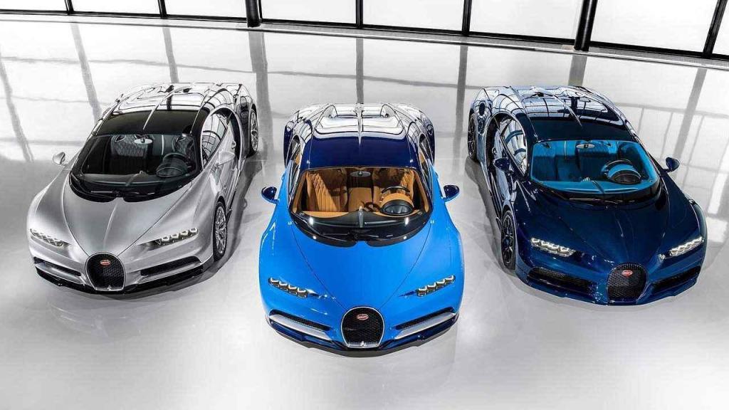 První vyrobené exempláře Bugatti Chiron.