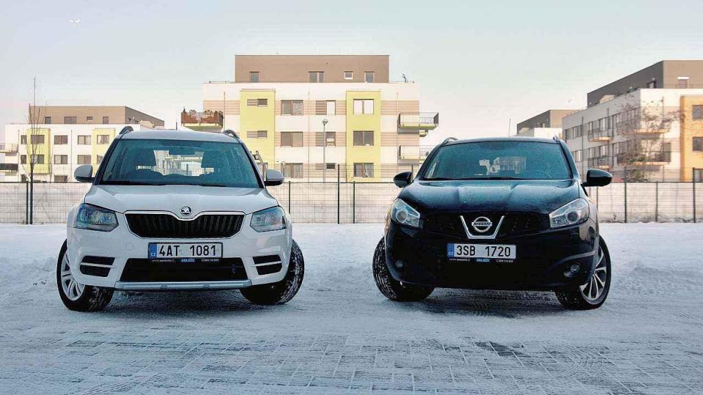 Škoda Yeti a Nissan Qashqai.