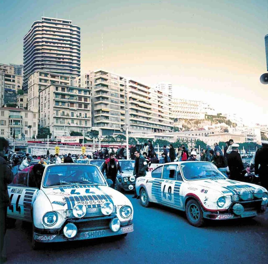 Škoda 130 RS na Rallye Monte Carlo v roce 1977.