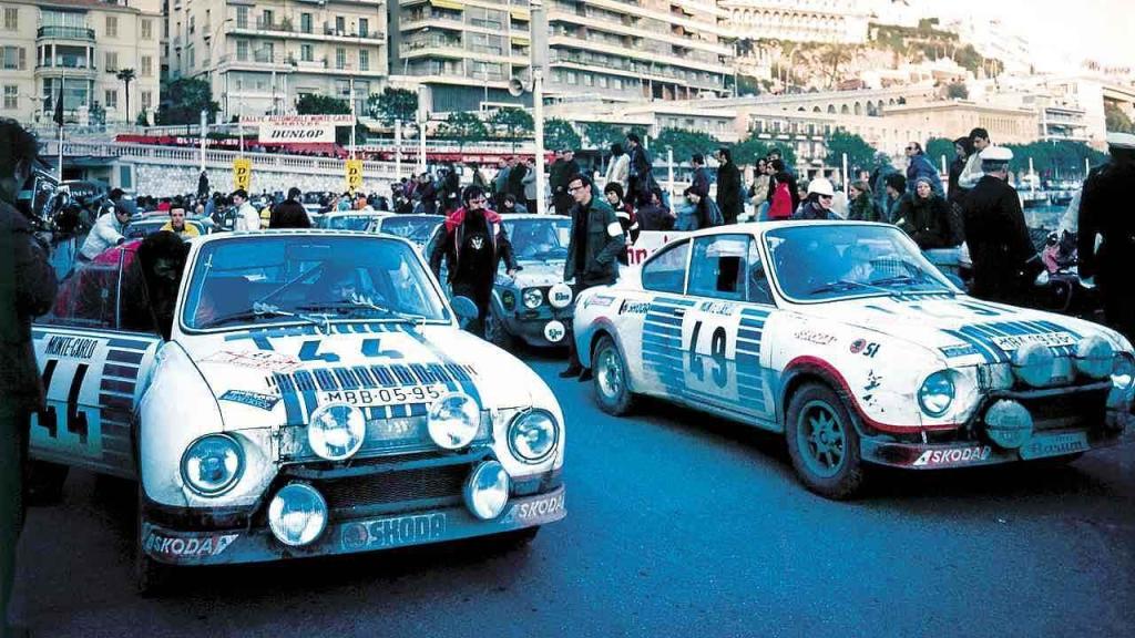 Škoda 130 RS na Rallye Monte Carlo v roce 1977.