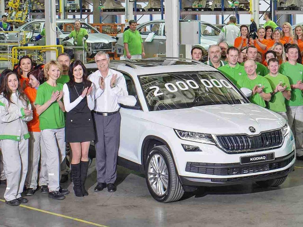 Automobilka Škoda už v Kvasinách vyrobila dva miliony vozů.