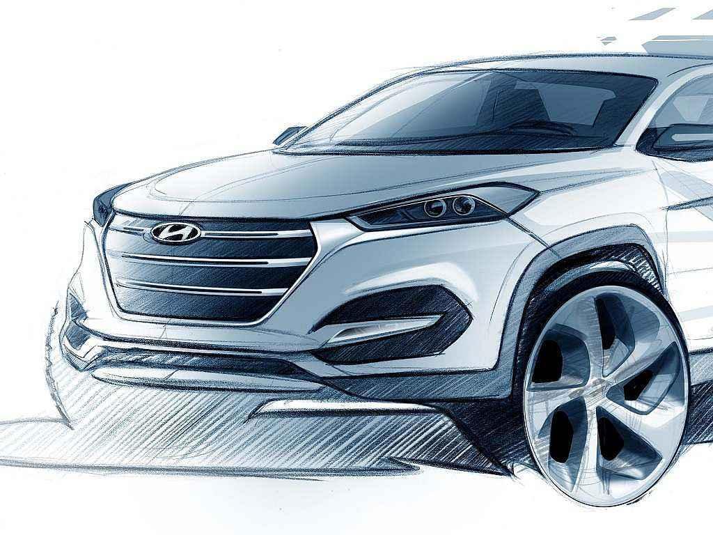 Skica nového Hyundai Tucson.