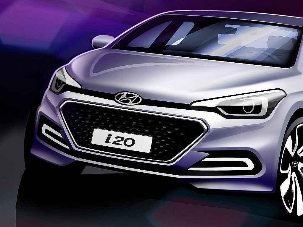 Skica nové generace Hyundai i20.