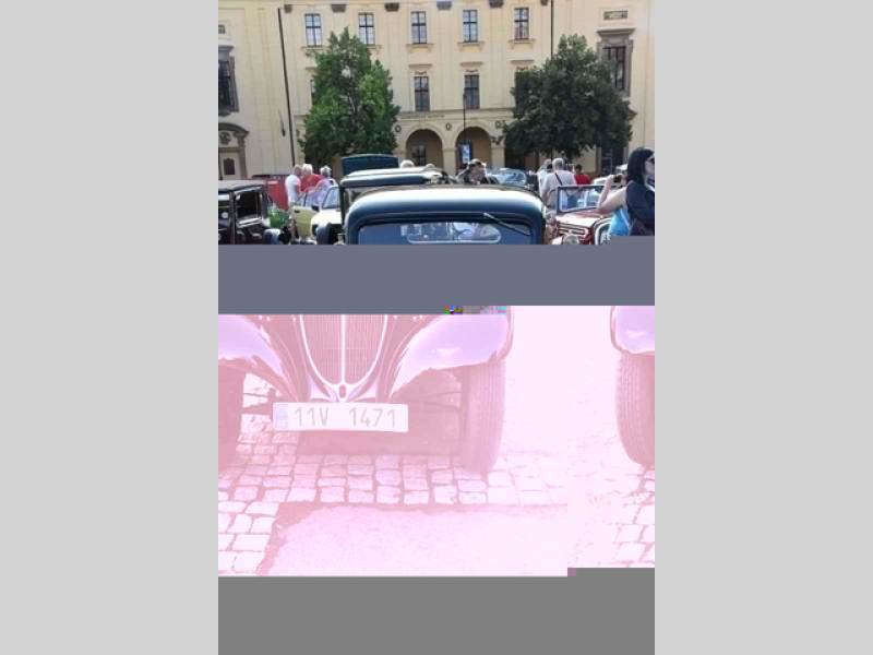 Ze startu XIV. Slánského okruhu - průjezd Londou.