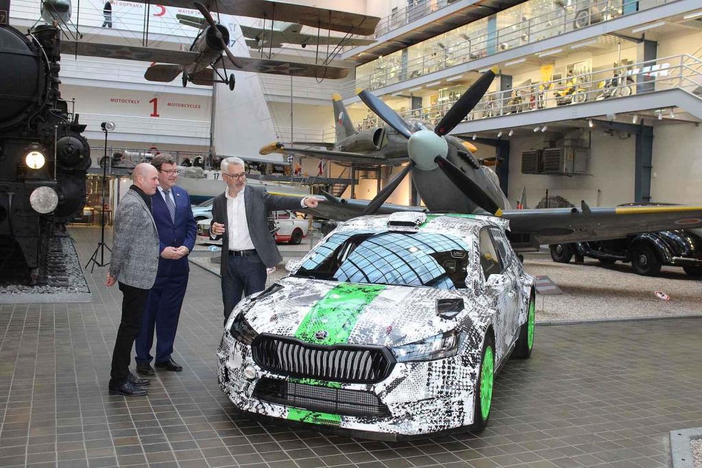 Z předání vozu Škoda Fabia RS Rally2 do sbírky Národního technické muzea v Praze.