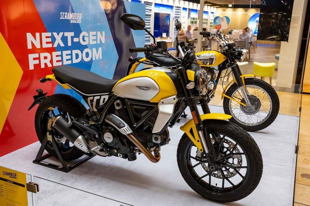 Výstava motocyklů Ducati v OC Arkády Pankrác.