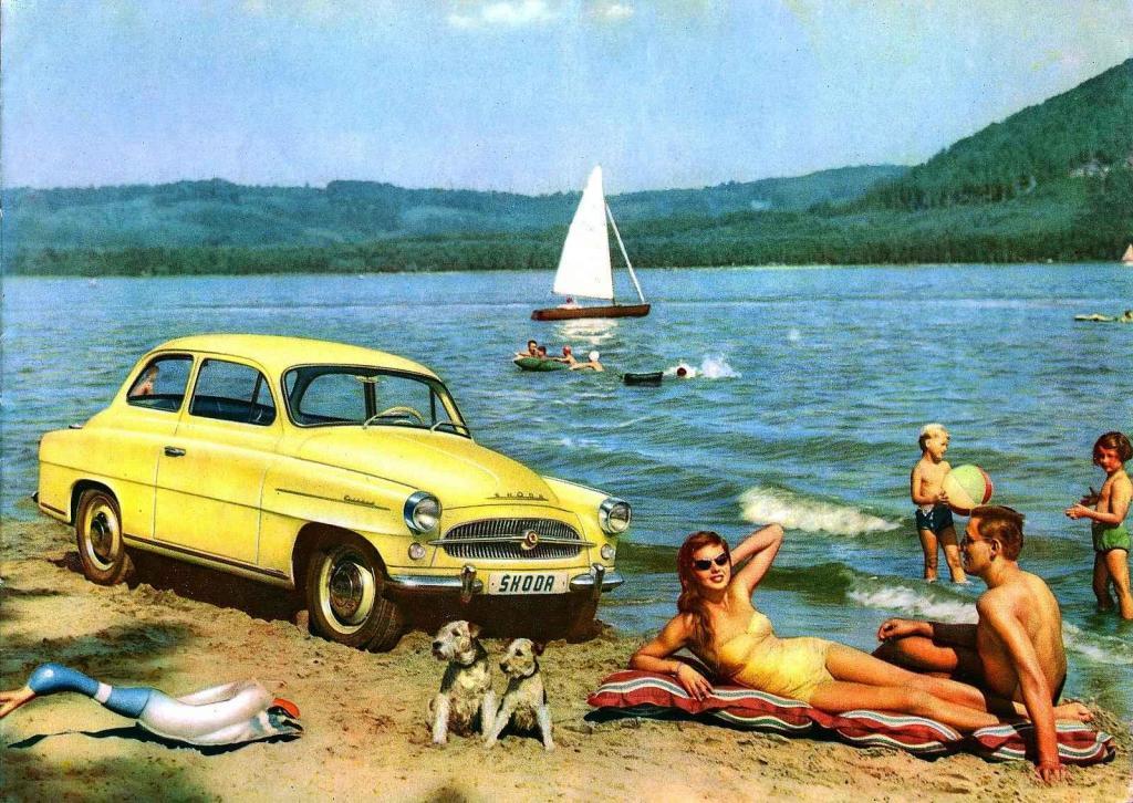 Dobové propagační materiály hýřily barvami a idylkou
