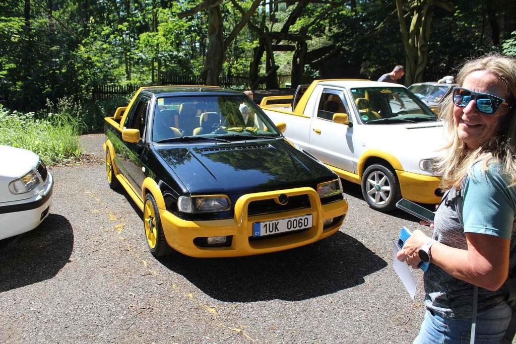 Jeden z vystavených pick-upů Škoda.