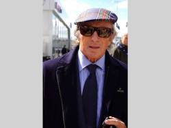 Jackie Stewart v roce 2014 na okruh Silverstone.