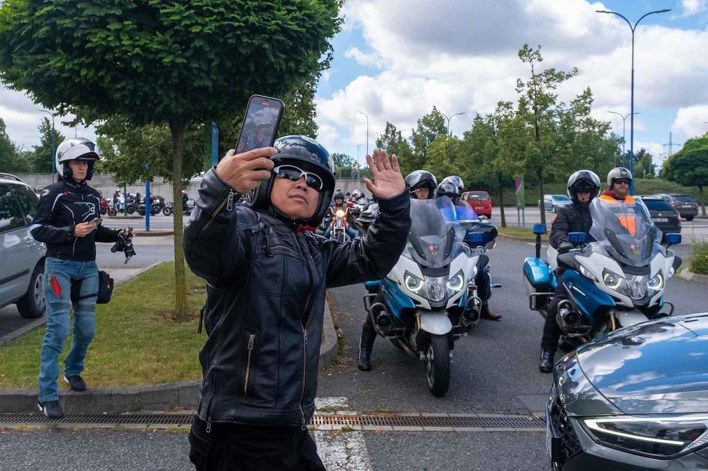 Z benefiční jízdy motocyklů na podporu válečných veteránů.