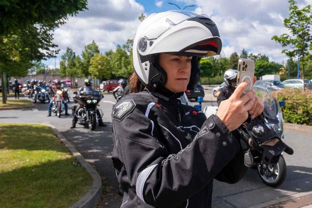 Z benefiční jízdy motocyklů na podporu válečných veteránů.