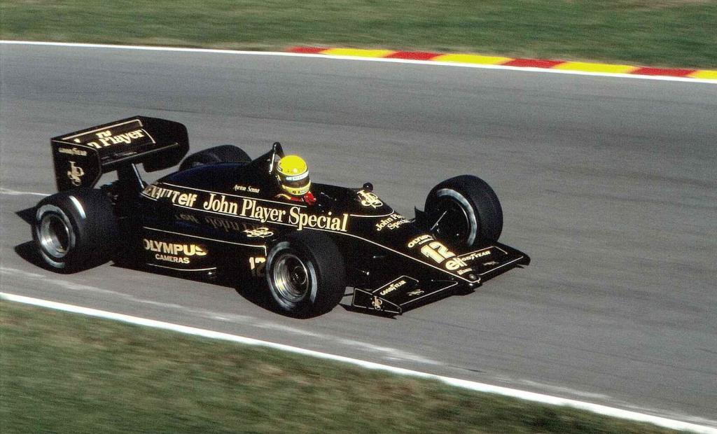 Ayrton Senna v Lotusu při European GP 1985.