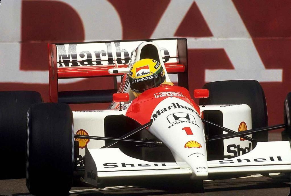 Ayrton Senna v McLarenu v roce 1991.