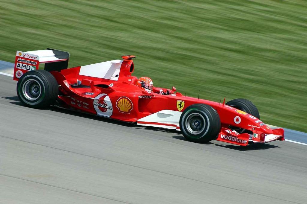 Michael Schumacher ve Ferrari v roce 2004.