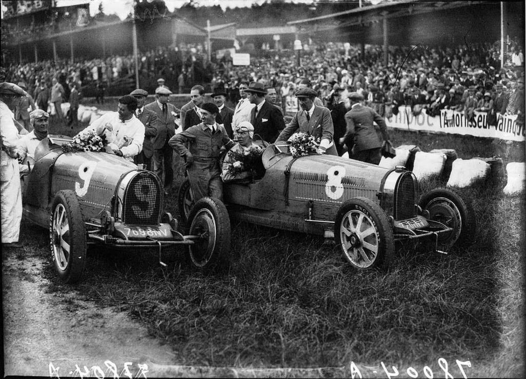 Chiron (s čílem 9) na startu belgické Grand Prix v roce 1930. Foto Wikimedia Commons, Agence de presse Meurisse, volné dílo