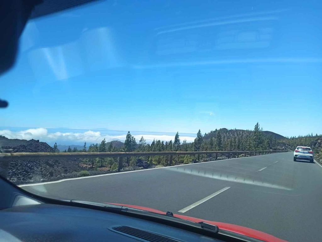 Monika Paslerová. Foceno v okolí nejvyšší hory Tenerife El Teide z auta na naší dovolené.