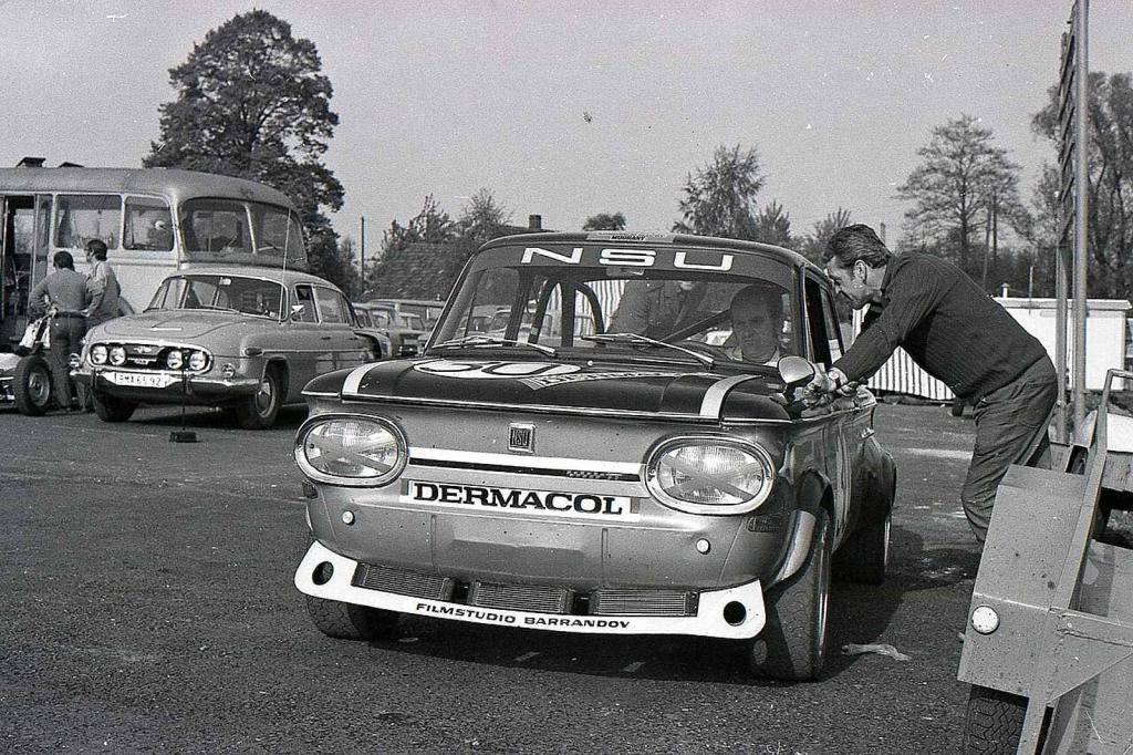 Miroslav Adámek při závodě Havířov - Šenov v roce 1974.