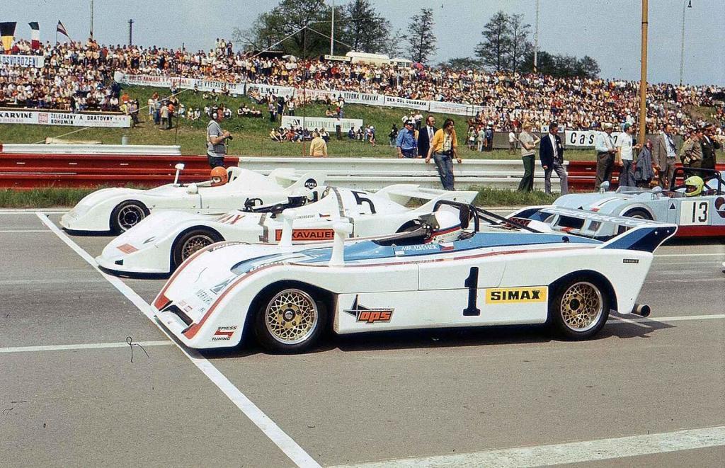 Adámek při závodech v Havířově s NSU Brixner BS 1300 v roce 1978.