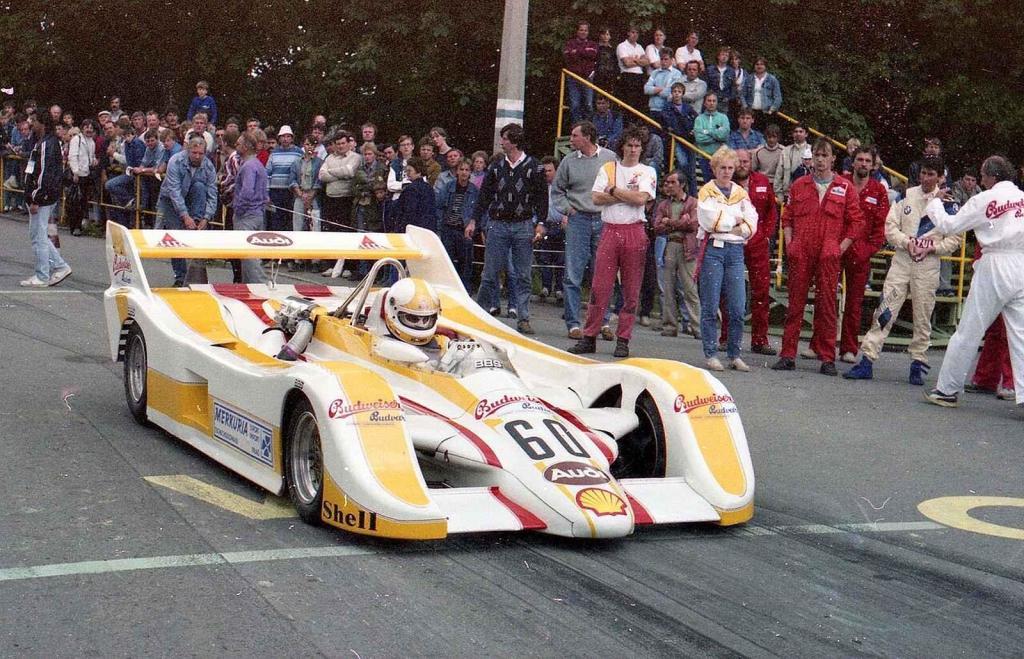 S vozem HSS-March Audi Can-Am Miroslav Adámek na startu Ecce Homo v roce 1990.
