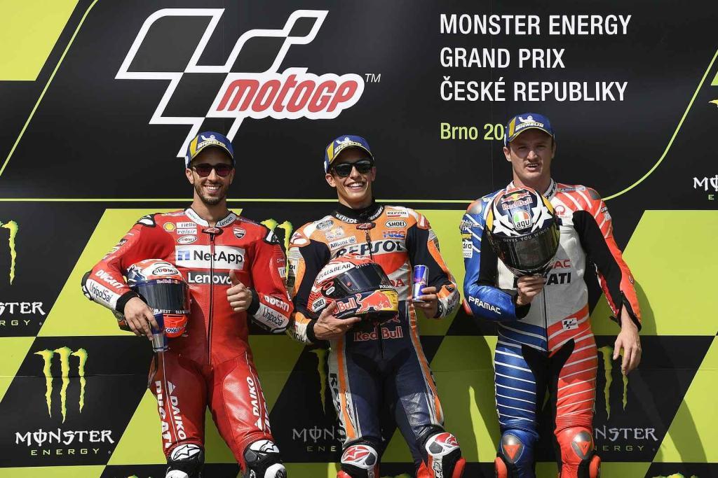 Brno 04.08.2019 - Moto GP 2019 - 1. Marc Marquez 2. Andrea Dovizioso 3. Jack Miller
