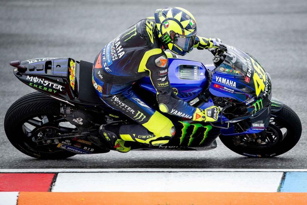 Kvalifikace na Velkou cenu České republiky, závod mistrovství světa silničních motocyklů v Brně 3. srpna 2019. Na snímku Valentino Rossi (SPA).