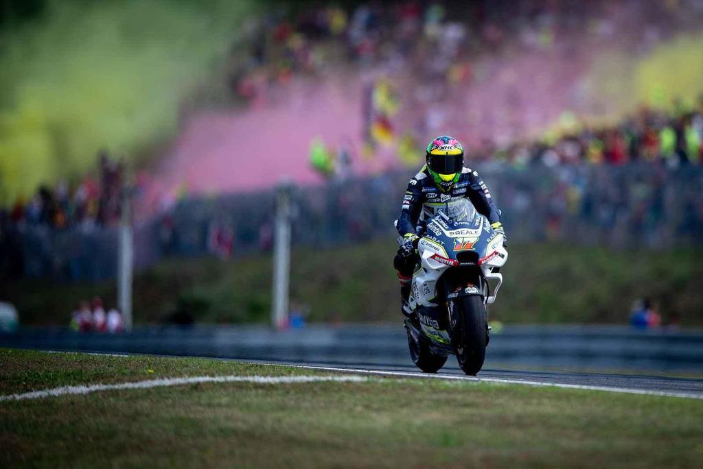 Finálový závod MotoGP Velká cena České republiky, závod mistrovství světa silničních motocyklů v Brně 4. srpna 2019. Na snímku Karel Abraham (CZE).