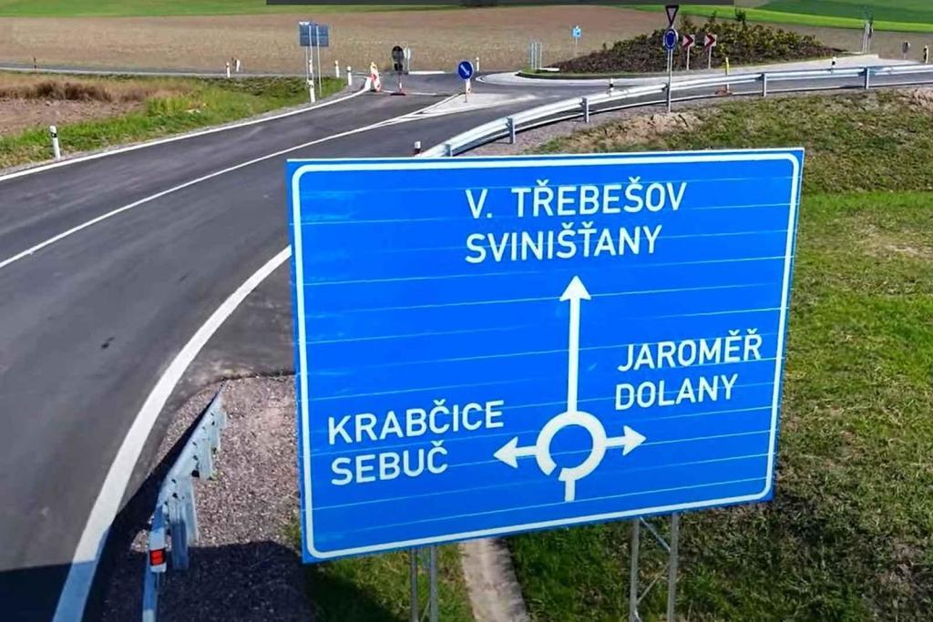 Obchvat Jaroměře z ptačí perspektivy