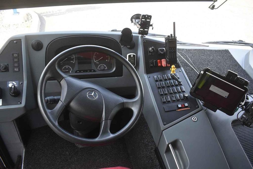 Pracoviště řidiče není nijak zvláštní