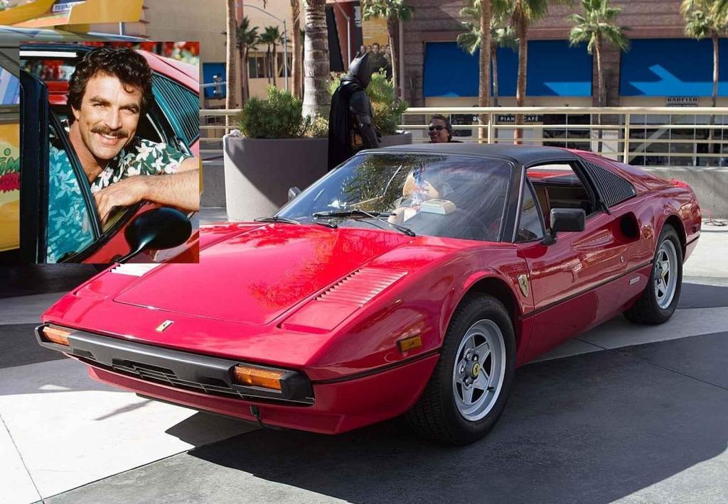 V právě znovu reprízované americkém seriálu Magnum si vedle hlavního hrdiny v podání Toma Sellecka zahrálo také červené Ferrari 308 GTS.