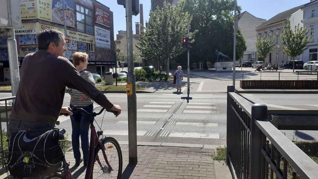 Chodci na přechodu pro chodce