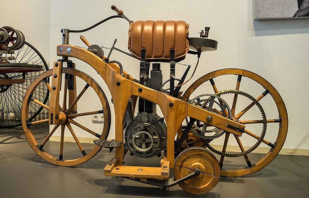 Jednu z replik motocyklu Daimler Reitwagen je možné vidět ve Verkehrsmuseu v saských Drážďanech.