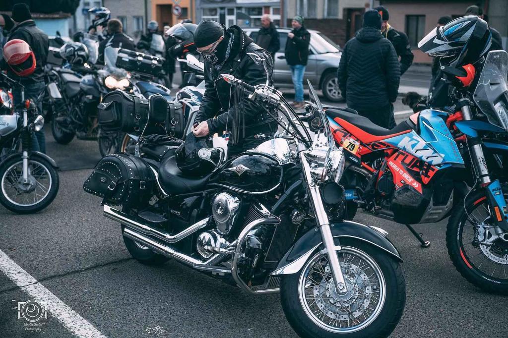 Vánočka 2024. Podívejte se, jak vypadal tradiční sraz motorkářů ve Slavkově.