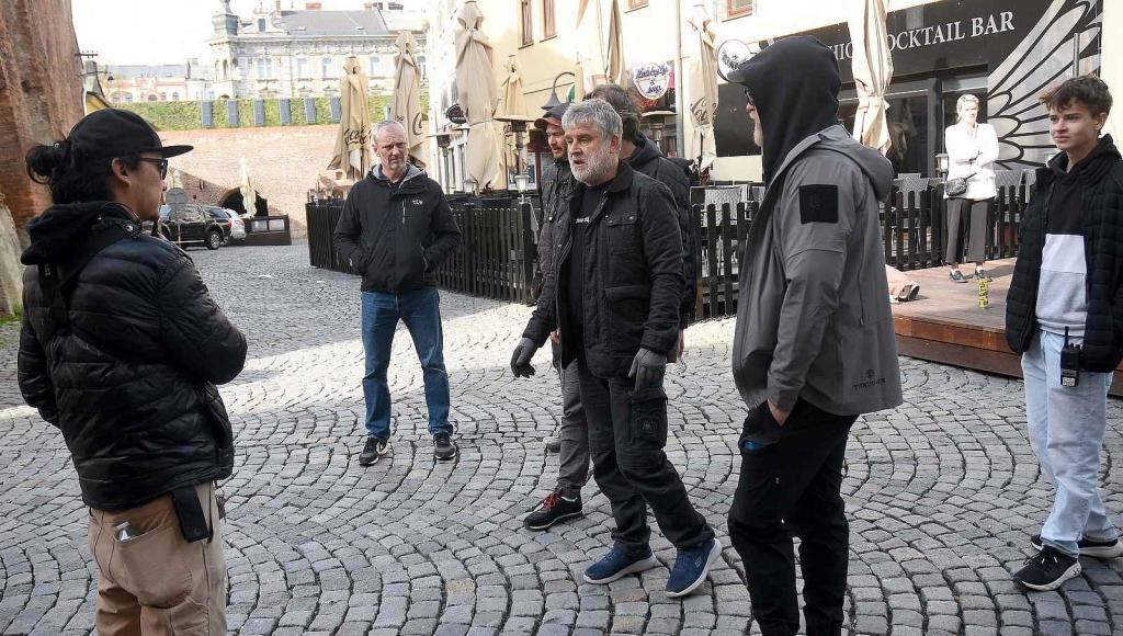 Z natáčení komedie Když se zhasne v Olomouci