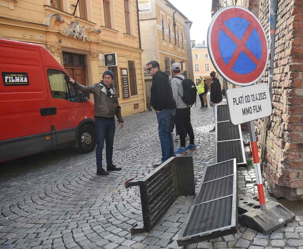 Z natáčení komedie Když se zhasne v Olomouci