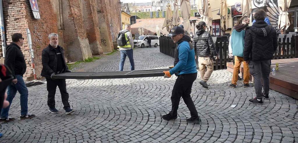 Z natáčení komedie Když se zhasne v Olomouci