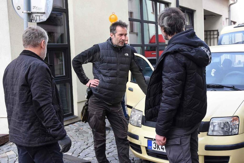 Z natáčení komedie Když se zhasne v Olomouci
