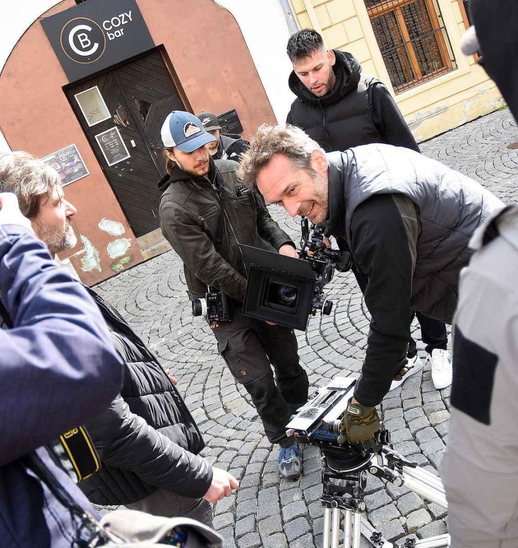 Z natáčení komedie Když se zhasne v Olomouci