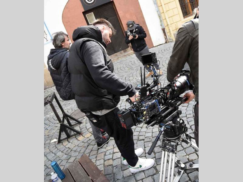 Z natáčení komedie Když se zhasne v Olomouci