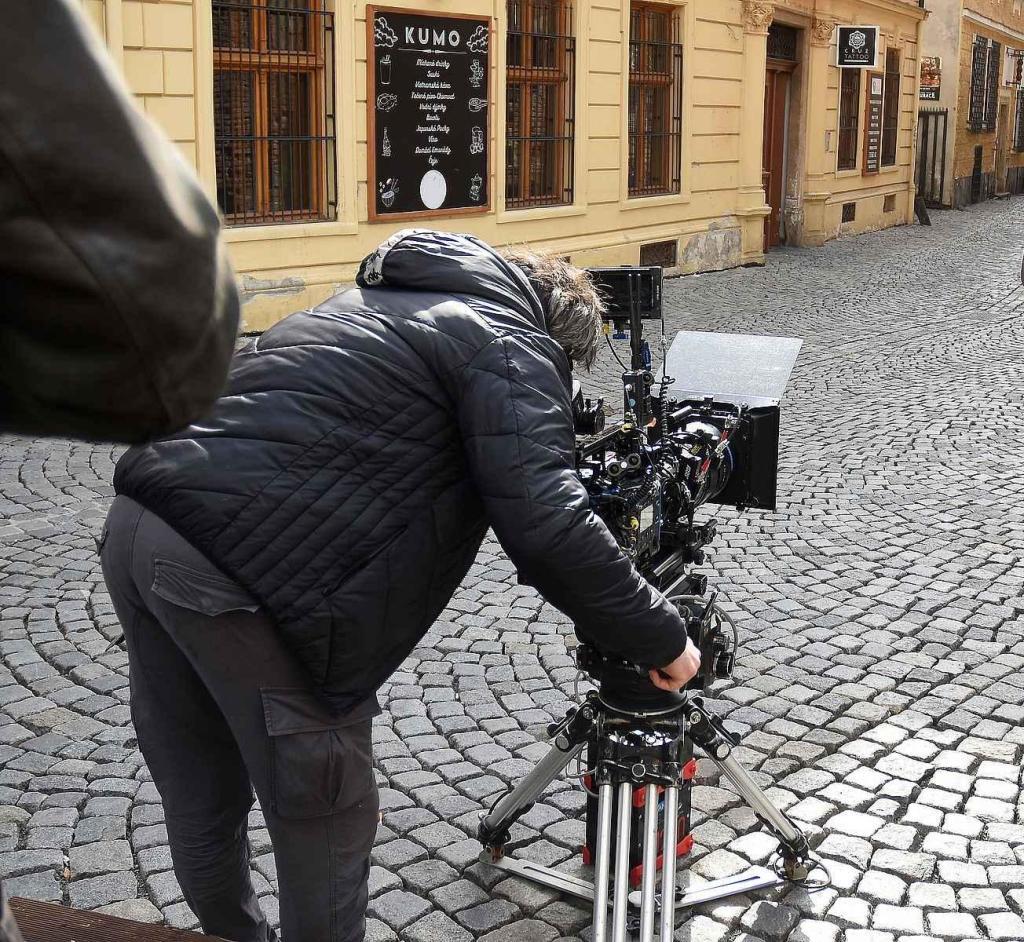 Z natáčení komedie Když se zhasne v Olomouci