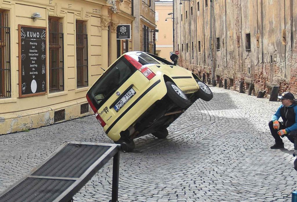 Z natáčení komedie Když se zhasne v Olomouci