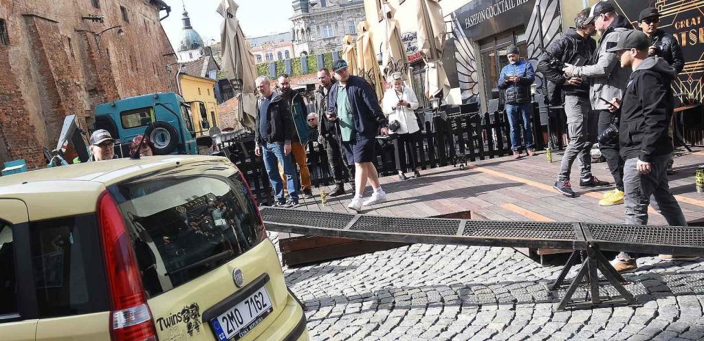 Z natáčení komedie Když se zhasne v Olomouci