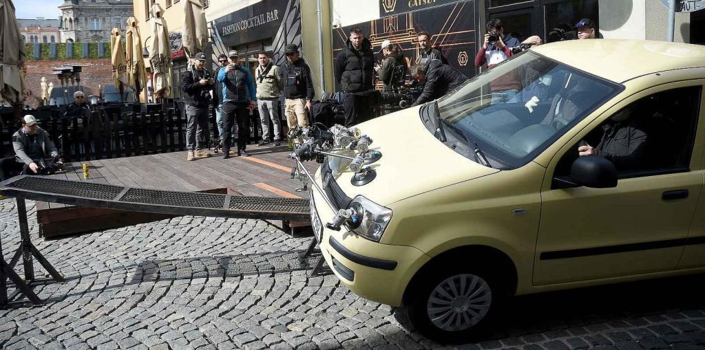 Z natáčení komedie Když se zhasne v Olomouci