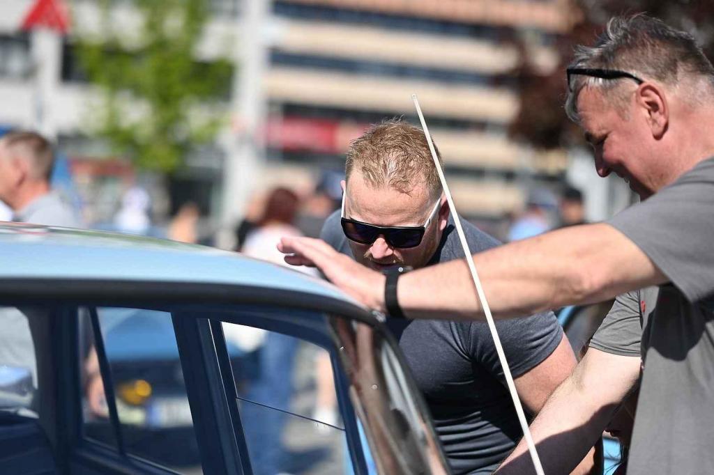 Prvomájová jízda automobilových veteránů 2025 v Ústí nad Labem.