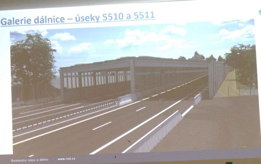Nová podoba galerie pro dálnici D55 Bzeneckou Dúbravou představená Ředitelstvím silnic a dálnic v Dolních Bojanovicích