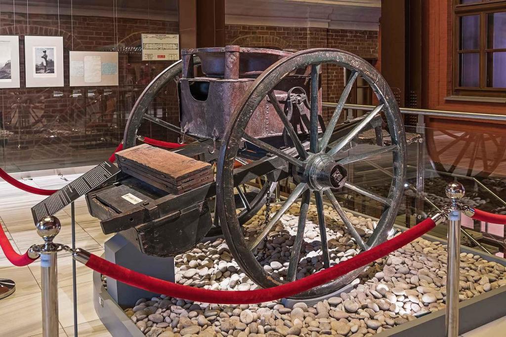 Vojenská polní kuchyně z období napoleonského tažení do Ruska v roce 1812.