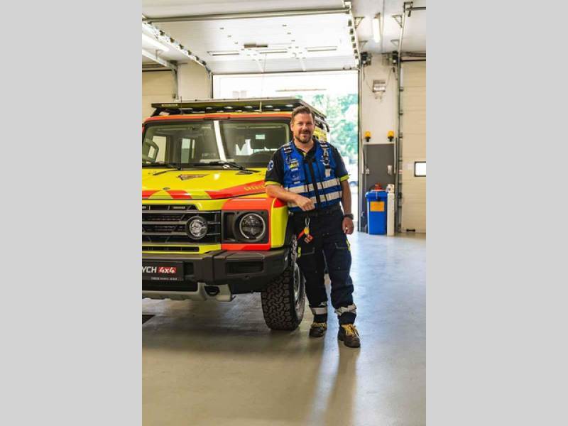 Foto: Dajbych 4x4/Ivo Trzaskalik Praha – Nový vůz pražských záchranářů – Ineos Grenadier v úpravě Ambulance.
