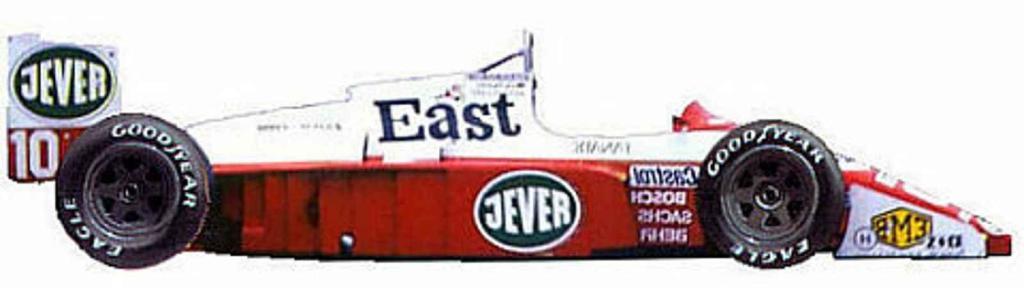 Monopost F1 Zakspeed 871 v jehož kokpitu Csaba Kesjár jel na Hungaroringu v roce 1987.